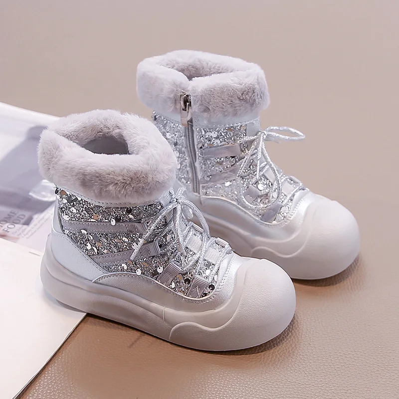 

Children Fashion Casual Anti-slippery Short Boots for Girls Boys 2025 Winter New Style Soft Bottom Versatile Warm Boot