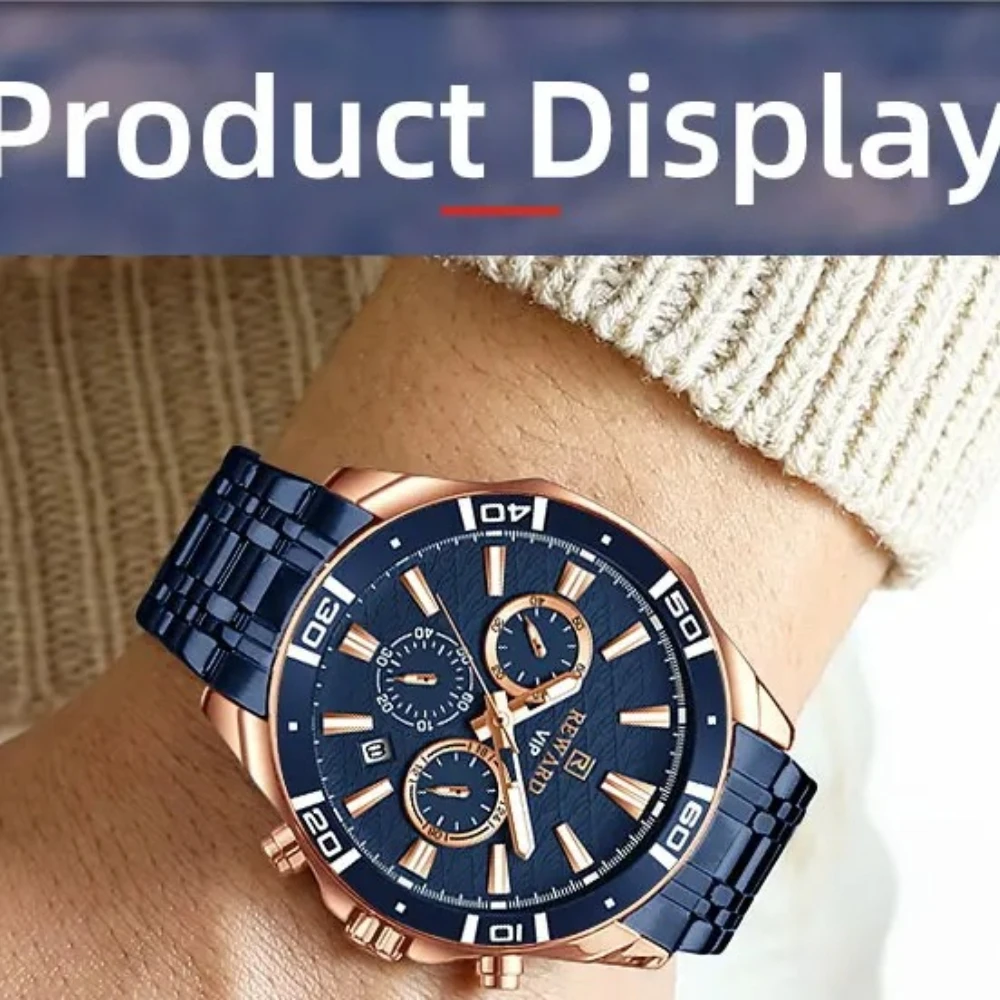 مكافأة 81134 العلامة التجارية الفاخرة رجال الأعمال ساعة كوارتز كرونوغراف تاريخ تلقائي مقاوم للماء قطاع الصلب ساعات الموضة للرجل