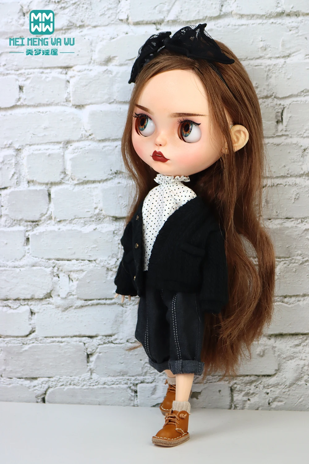 Blyth Clothes Fashion Sweater Jacket Denim Flared Pants Azone OB22 OB24 Girl Toy Gift