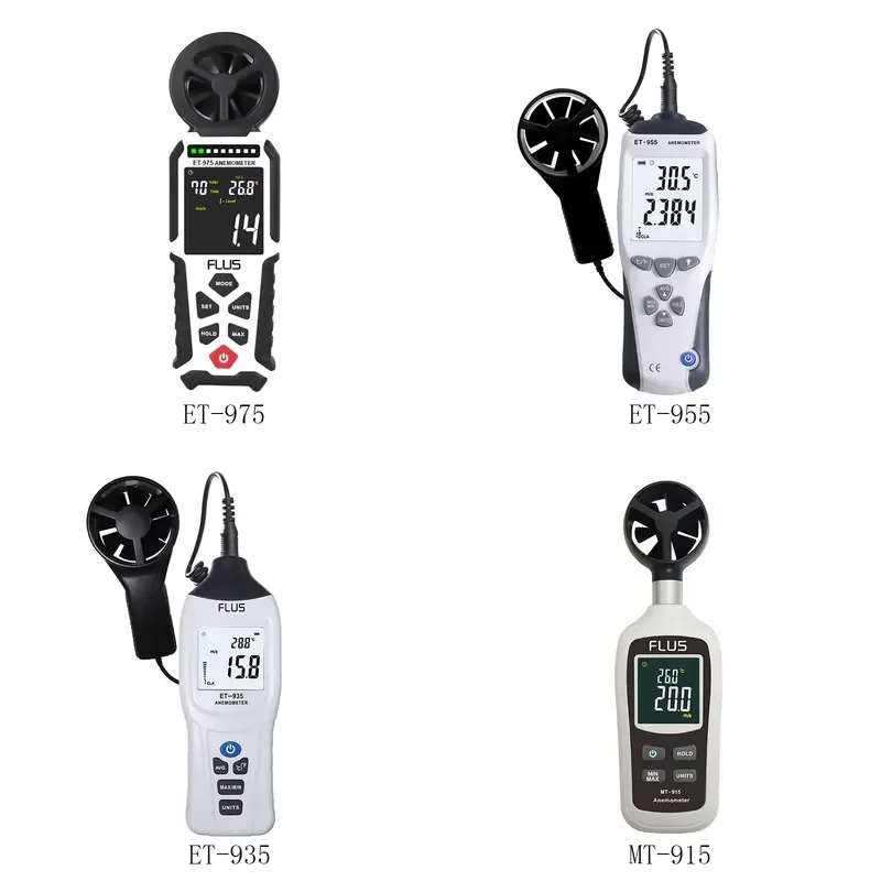 OEM Accept Custom Large Lcd Display Volume Readings Hot Wire Wind Speed Sensor Wireless Air Flow Meters Vane Anemometer