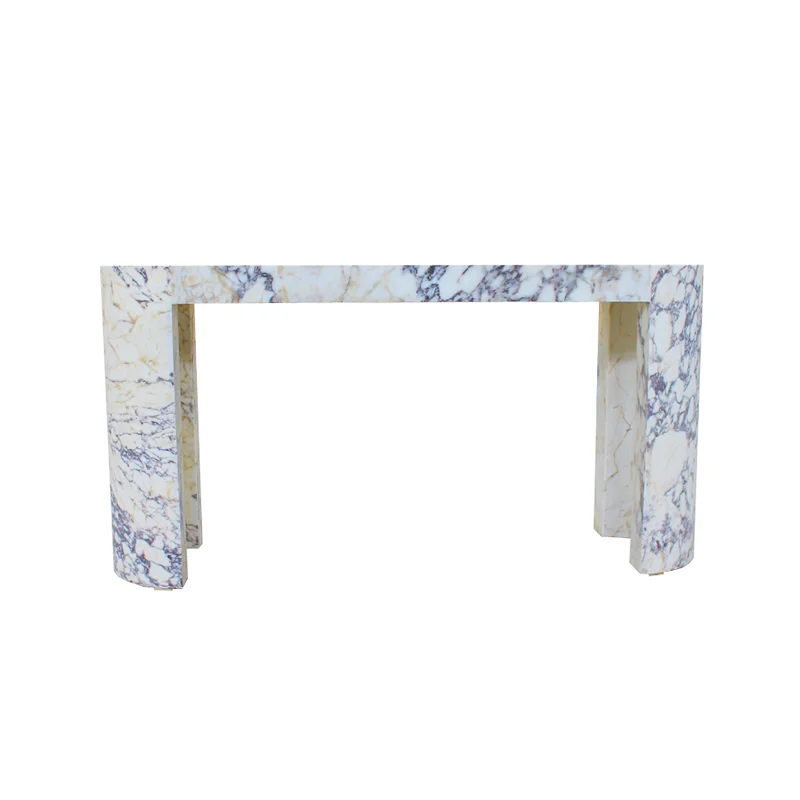 Manufacturer Natural Stone Calacatta Viola Modern Marble Console Table