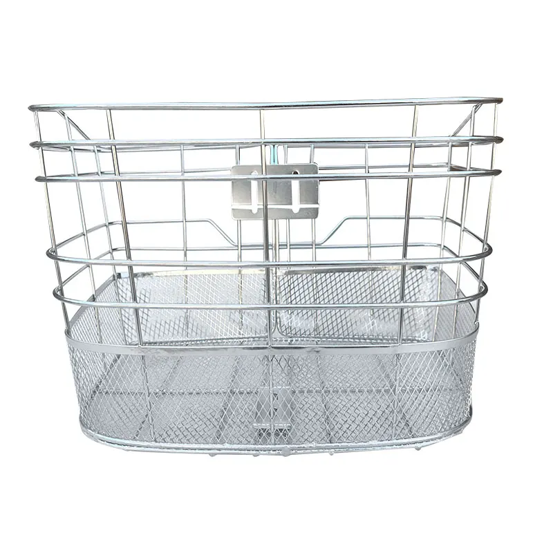 Manufacturers wholesale and retail large capacity stainless steel basket bicycle basket