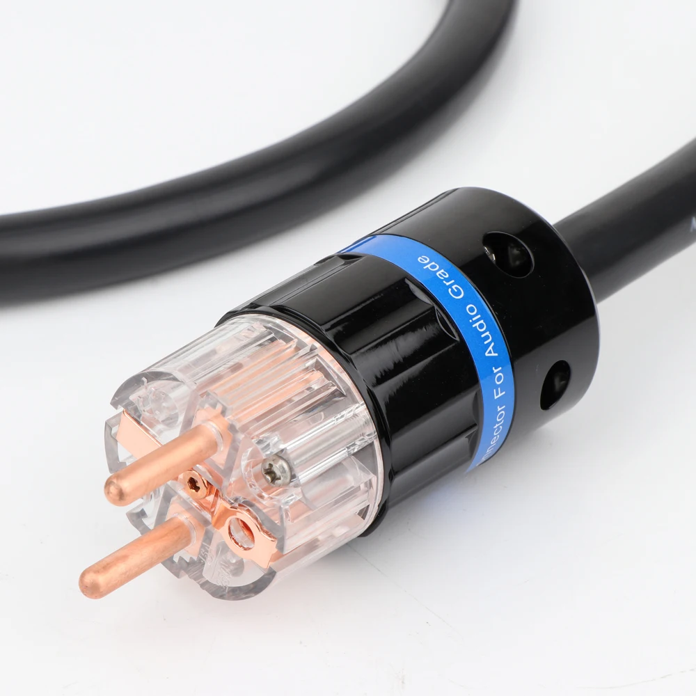 

Audiophile P901 Multplex OFC Copper Schuko Power Cord Cable HIFI Extension EMC Shield Power Cable EUR version Mains Power line