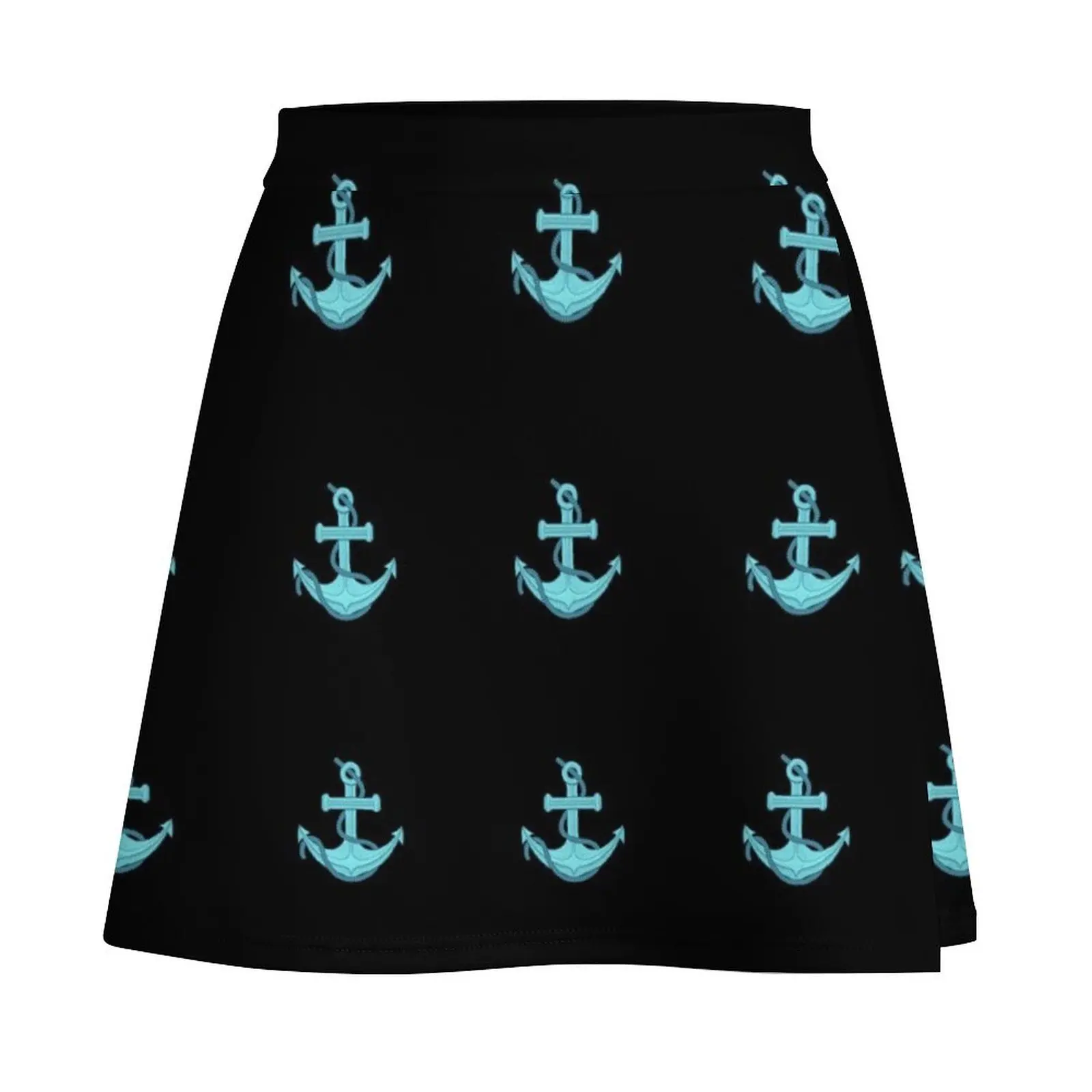 Anchor pattern Mini Skirt elegant social women's skirts Short skirts cute skirt Short women′s skirts