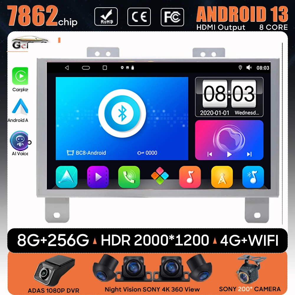 

Car Radio Carplay Android 13 For Great Wall Haval H2 2014-2018 Navigation GPS Screen Android Auto Stereo Video Bluetooth Wifi BT