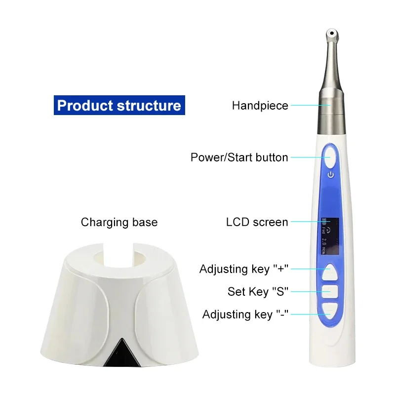 VV Dental Wireless Endo Motor Oral Treatment Equipment Built in Apex Locator with 340°Rotation 1:1 Contra Angle