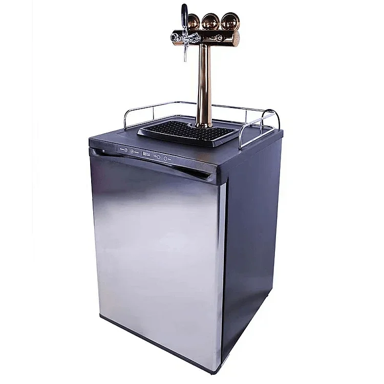 Stainless Steel draft beer keg 2 taps/faucets draft beer kegerator