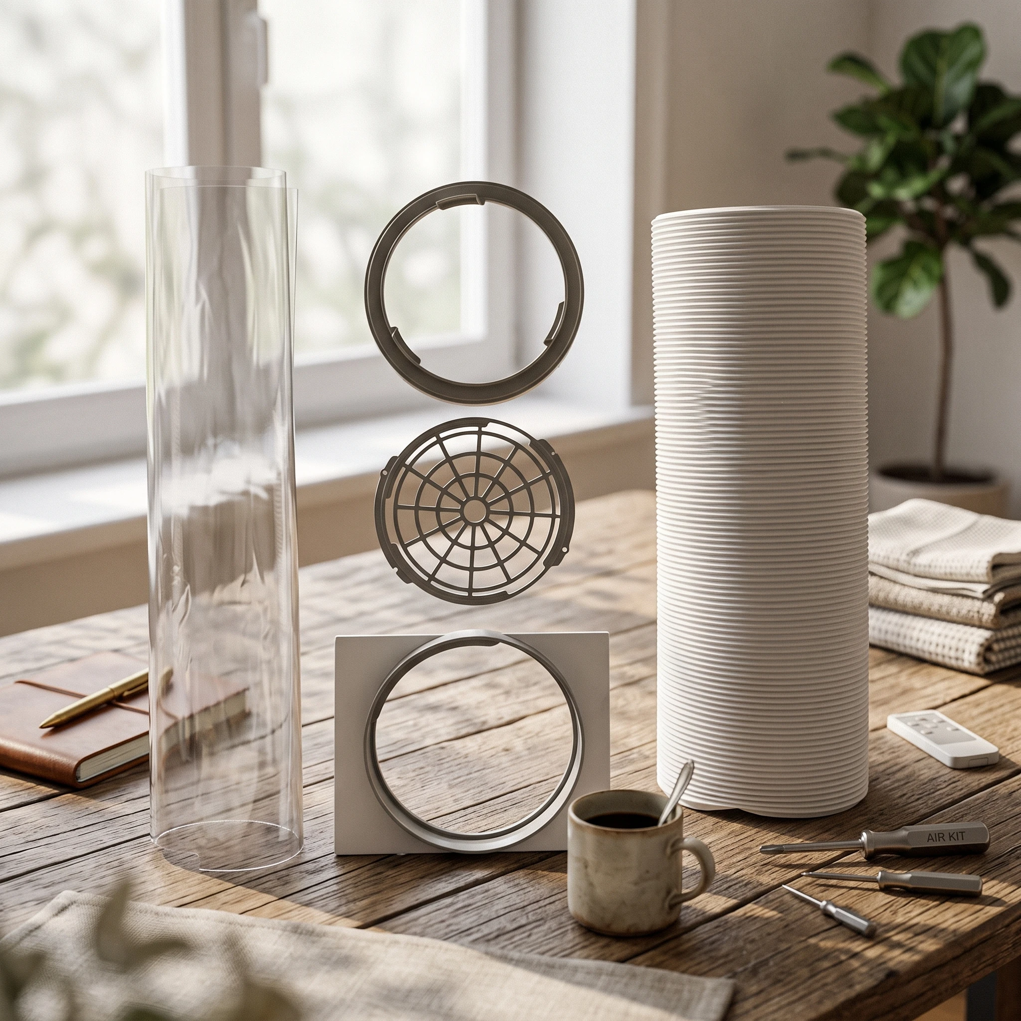 kit-de-ventilacion-para-aire-acondicionado-portatil-con-manguera-flexible-y-accesorios