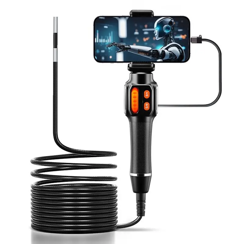 HD 1080P Articulated Borescope Camera 360 Degree Rotation Endoscope Inspection 6.0Mm Lens For Car For IOS Android