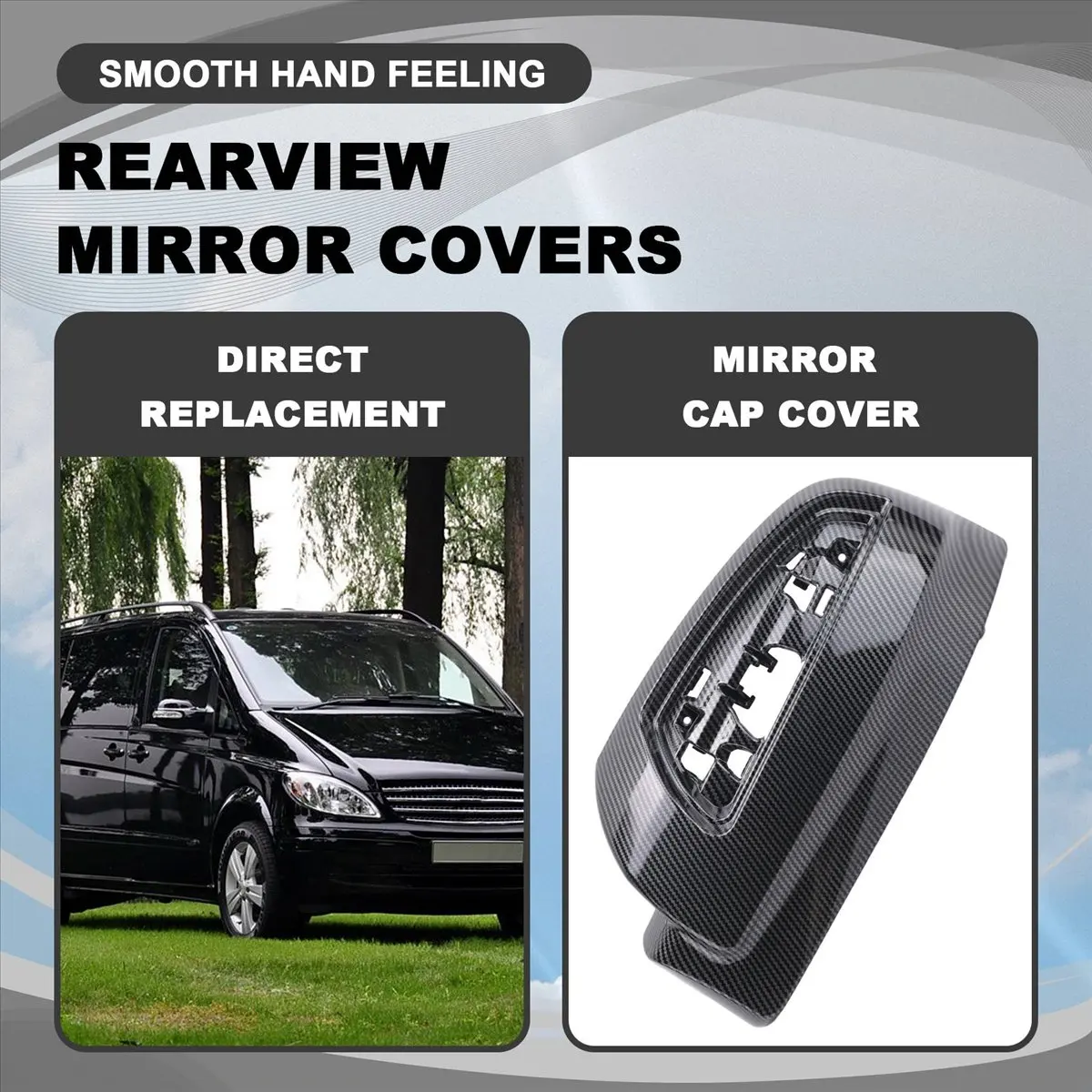#65U (Carbon Fiber Pattern)Car Carbon Fiber Rearview Side Glass Mirror Cover for Mercedes-Benz,Automotive Parts & Accessories