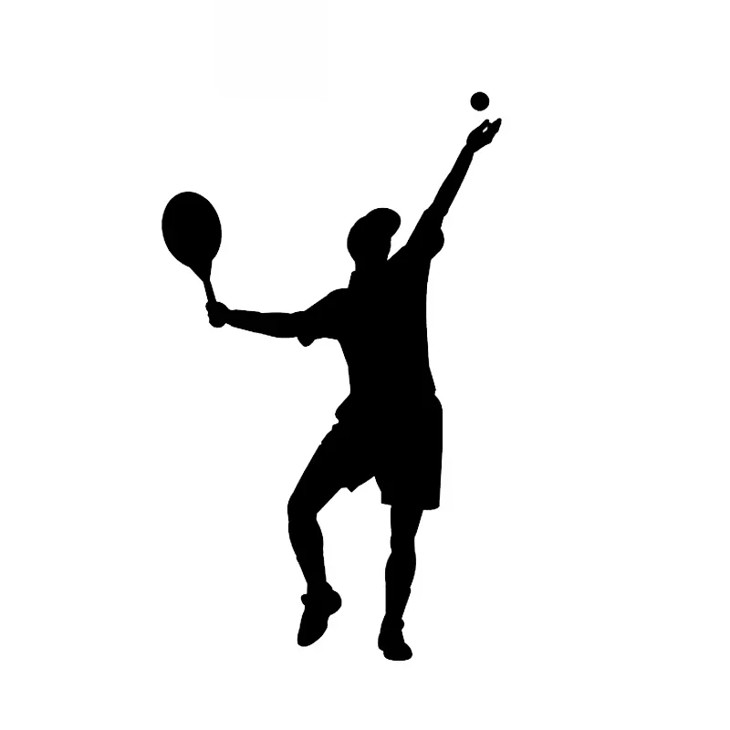 

Car Stickers Fashion Tennis Player Sports Decoration Fitness PVC Car Stickers Accessories Waterproof Black/white,17cm*10cm