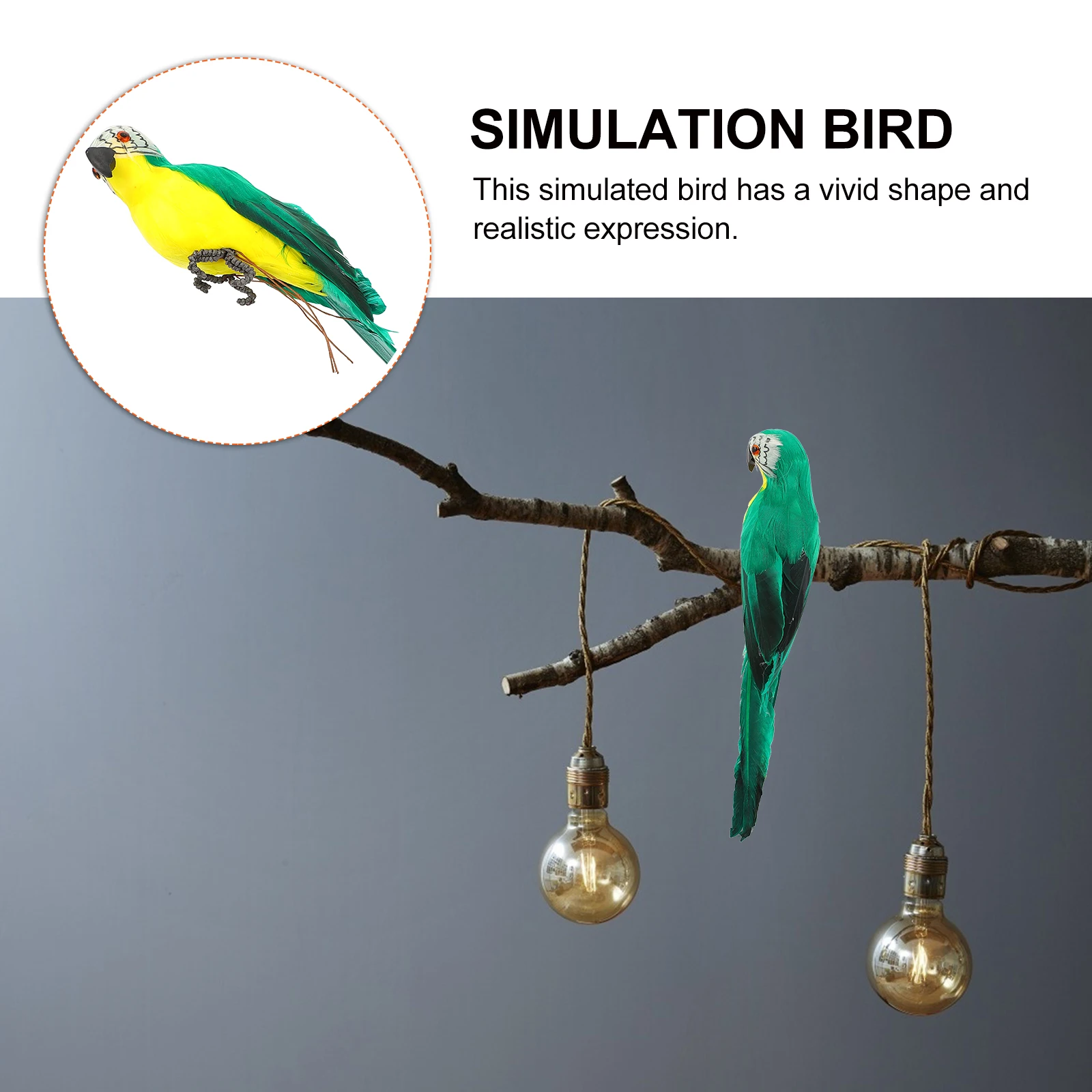 Искусственная попугай для украшения и фотосессий