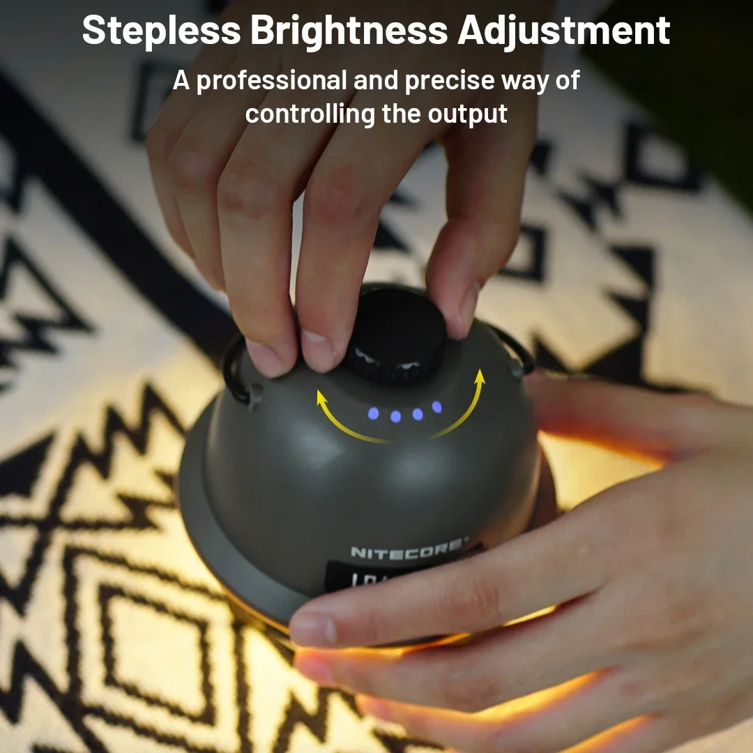 NITECORE LR40 فانوس التخييم مصباح يدوي USB-C قابل لإعادة الشحن 100 لومن وقت التشغيل 65 ساعة 3 مصادر الضوء