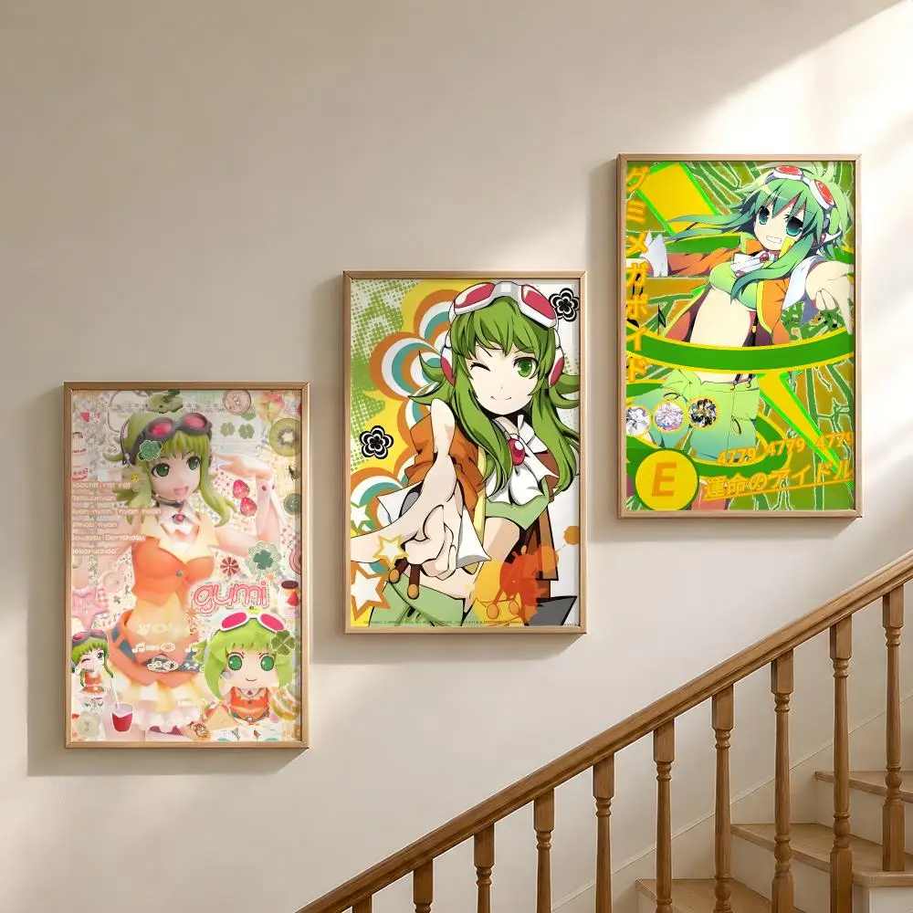 Vocaloid Megpoid GUMI Cyber Kawaii Poster Waterproof HD Modern Peel And Stick Wall Decor Bedroom Living Room Dorm Office