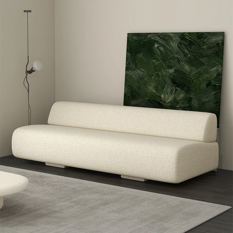 Light luxury beauty salon lounge area guests reception lamb wool simple clothing store office combinat