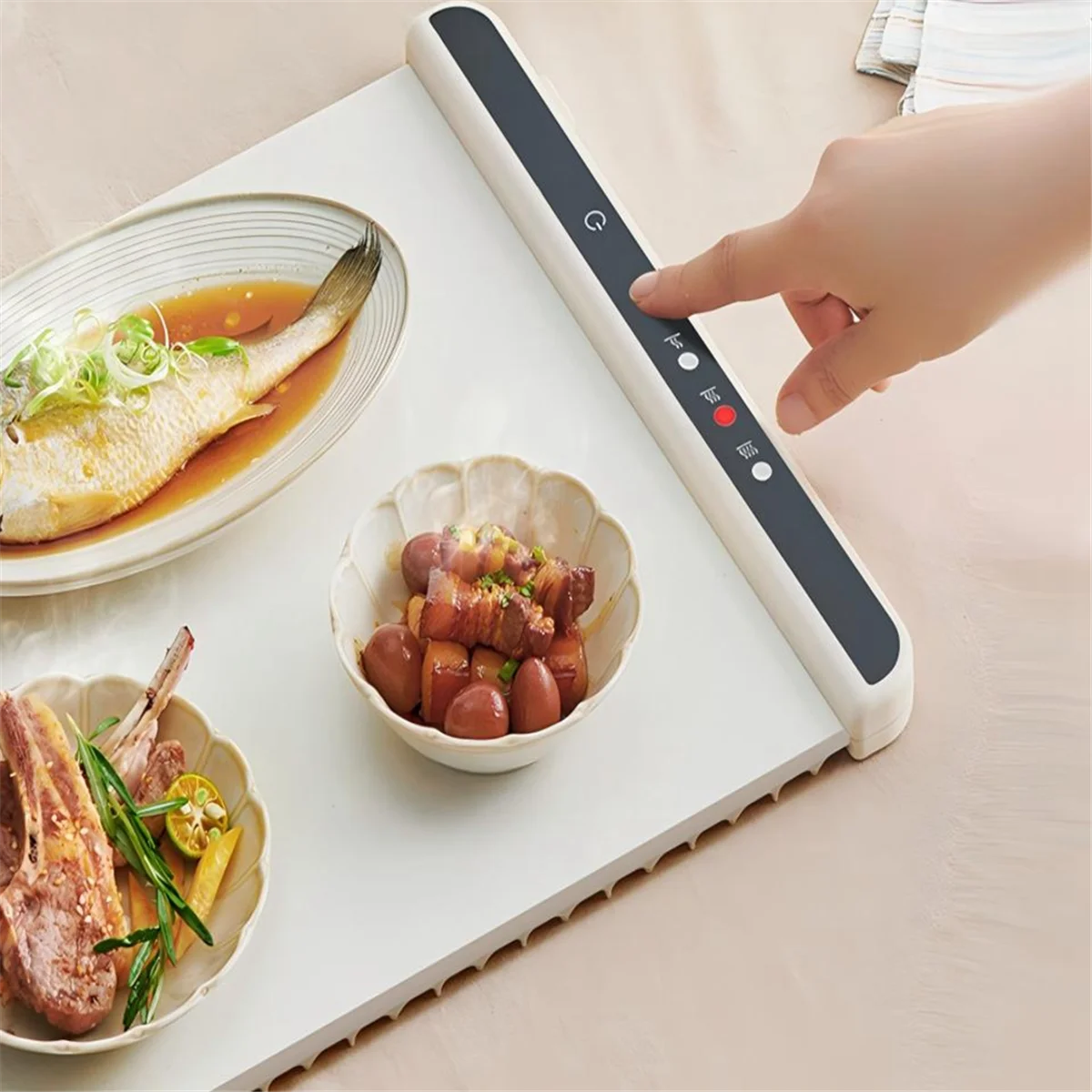 2025+ Warming Tray Food Warmer Plate Foldable Portable Food Fast Heating Mat Electric WarmingTray with 3 Tem Setting US Plug