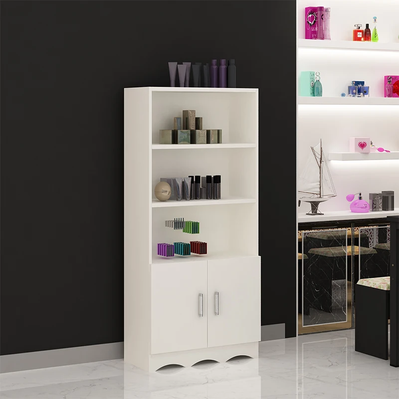 Small Modern Beauty Salon Display Cabinet Creative Cosmetics Nail Art Shelf Shelf Panel Counter