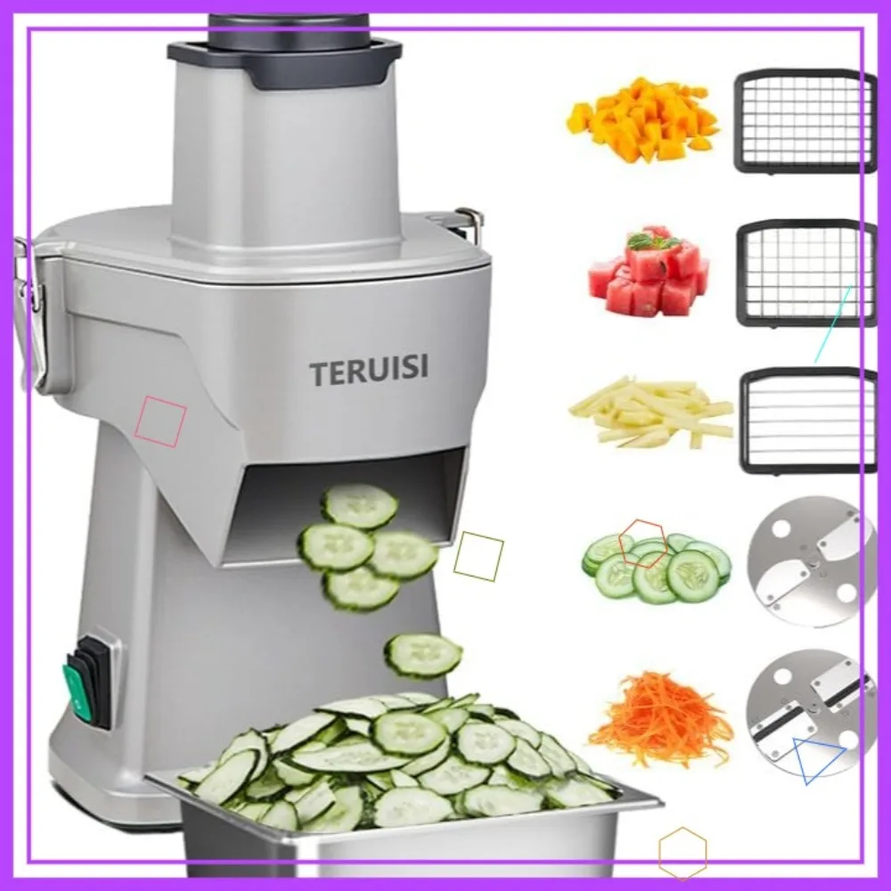 

Электрический измельчитель овощей 4-в-1, 200 Вт, для нарезки, шинковки, измельчения кубиками и нарезки полосками, для коммерческого и домашнего использования