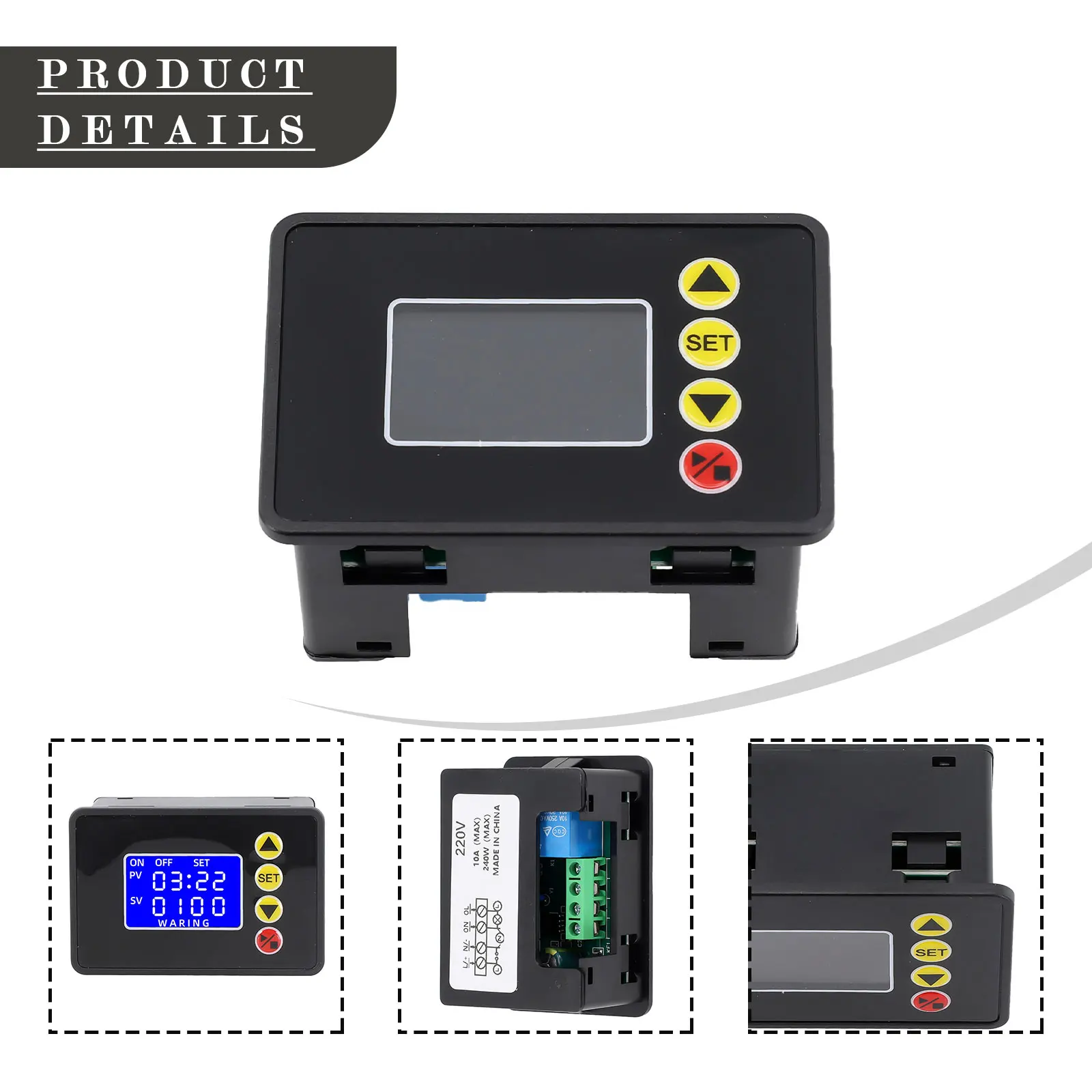 Microcomputer Programmable LCD Digital For Timer Relay For Time Controller with Multiple Delay and Timing Settings