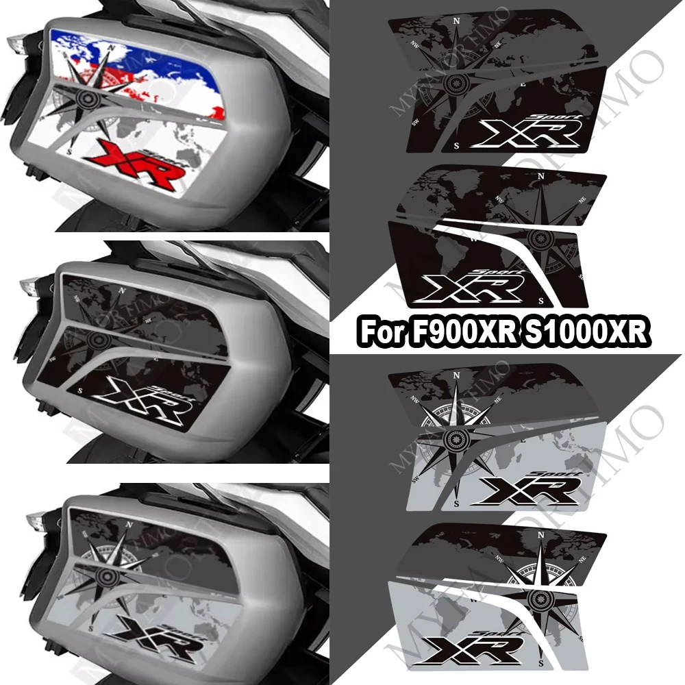 For BMW F900XR S1000XR F 900 S 1000 XR Motorcycle Trunk Luggage Cases Panniers Stickers Fuel Tank Side Panel emblem protection
