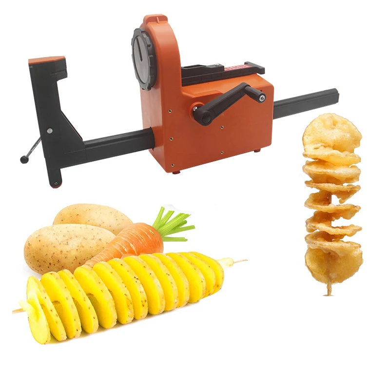 New Manual/Electric Stainless Steel Tornado Spiral Potato Chips tornado potato cutter Twister Slicer Snack Making Machine