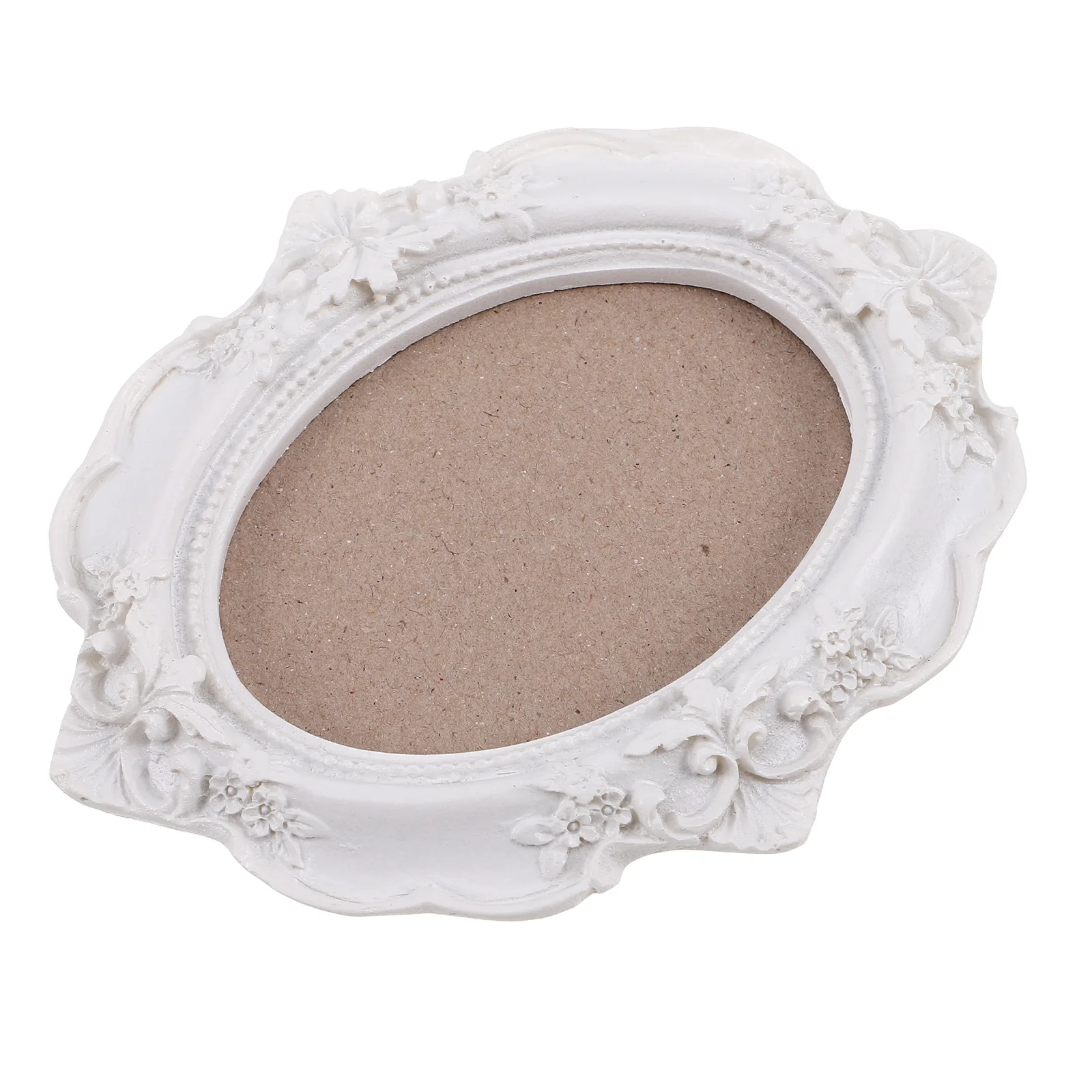 

Oval Vintage Hanging Frame White Ornate Retro Picture Frame Decorative Wall Photo Display Ornate Picture Decor