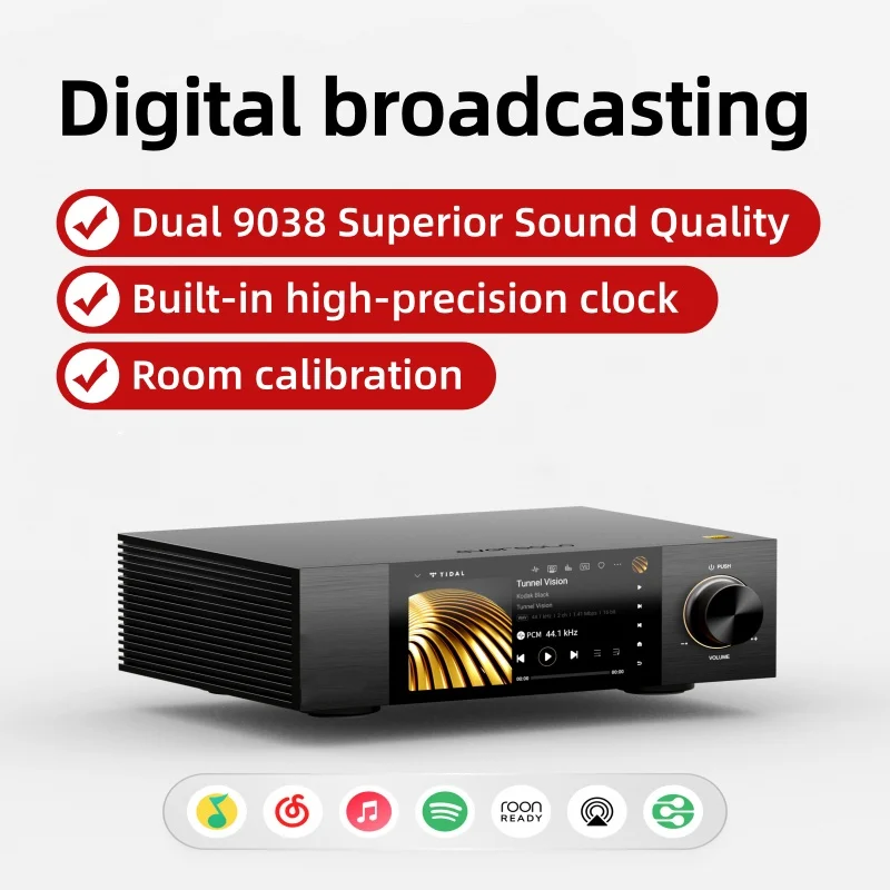 DMP-A6 GEN2 Master HiFi Lossless Music Player Streaming Network Player Black 110-240v Support DSD/MQA/FLAC/APE/WAV Bluetooth 5.0
