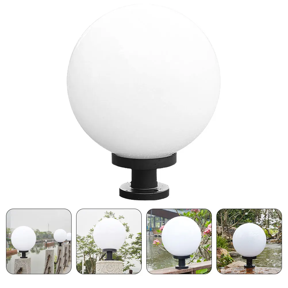 

Spherical Lampshade 15cm Acrylic Post Light Globe Fixture Outdoor Solar Lighting Fence Yard Decor Glass Patio Deck