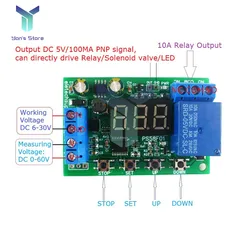 1Pcs DC0-60V Charger Module Voltage OverDischarge Battery Protection Precise Undervoltage Auto Cut Off Relay Protection Module