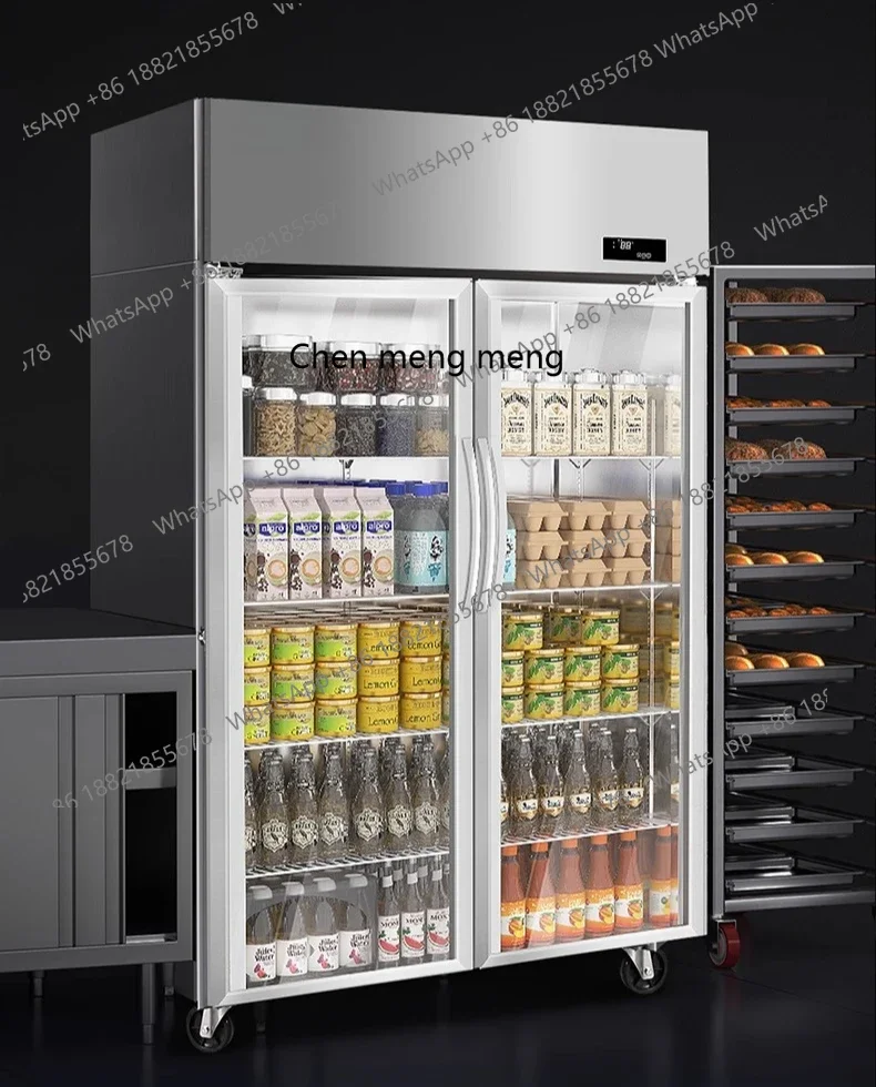 M138 Refrigerated Vegetable Fresh-keeping Cabinet Kitchen Refrigerator Commercial Malatang Display Cabinet Freezer