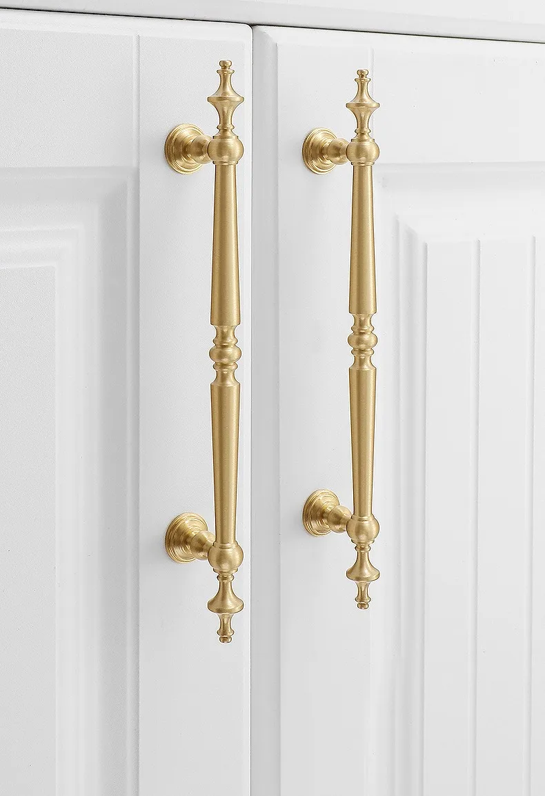 Messing-Möbelgriffe, Kupfer-Schrankknöpfe, Schubladenknöpfe für Kleiderschränke und Kommoden, Küchenschrankgriffe im französischen Stil, Türgriffe. – Detail 11
