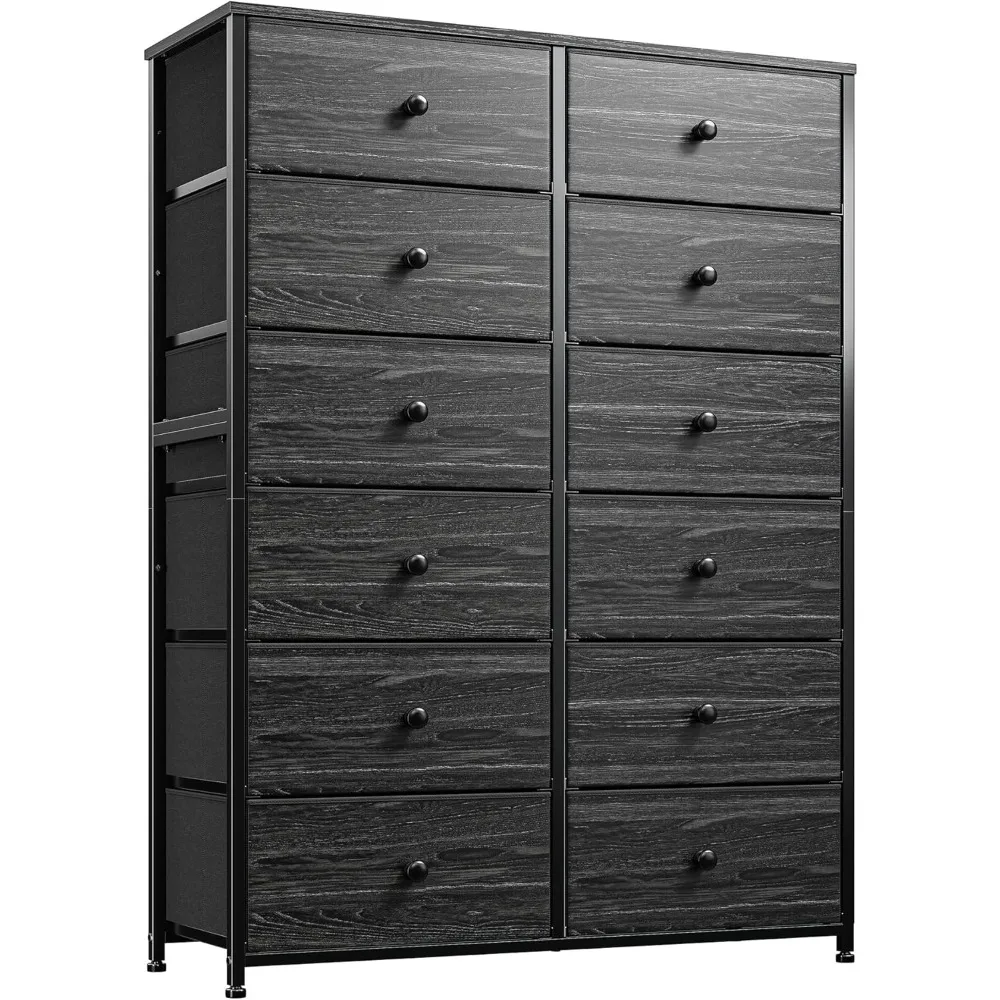 

Tall Dresser for Closet, Dressers & Chests of Drawers with Wooden Tabletop, Metal Frame, Dressers for Bedroom, Hallway,Closet