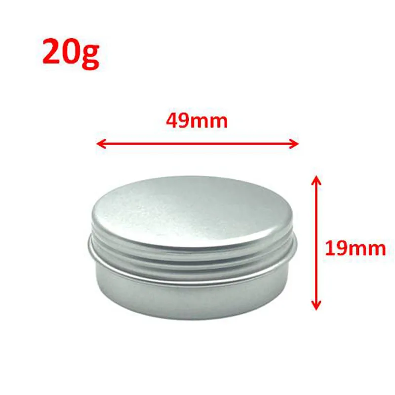 10 Stuks 5g 10g 15g 20g 30g 50g Lege Zilveren Aluminium blikken Blikjes Schroef Top Ronde Kaars Spice Blikken Blikjes met Schroef Deksel Containers