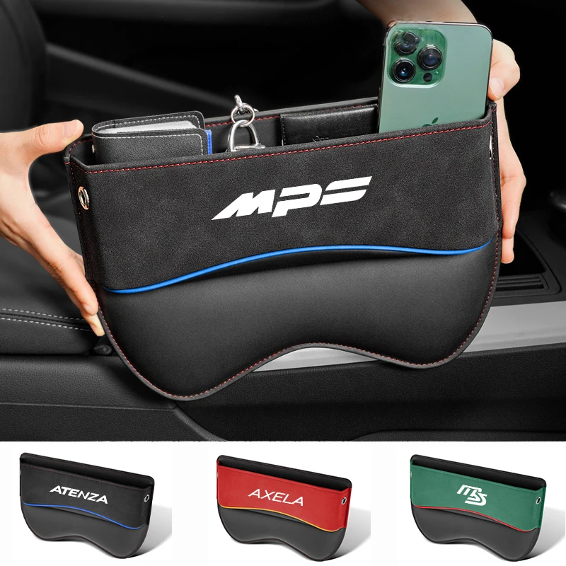 New Universal Suede Car Seat Gap Filler Organizer Box Auto Console Side Pocket For Mazda ATENZA AXELA BT-50 Demio MPS MS bt50