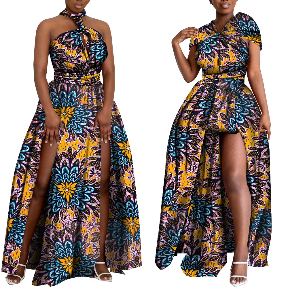

Customize Sexy African Women Multiway Dresses Wrap Convertible Boho Maxi Club Bandage Long Dress Party Bridesmaid Robe YF155