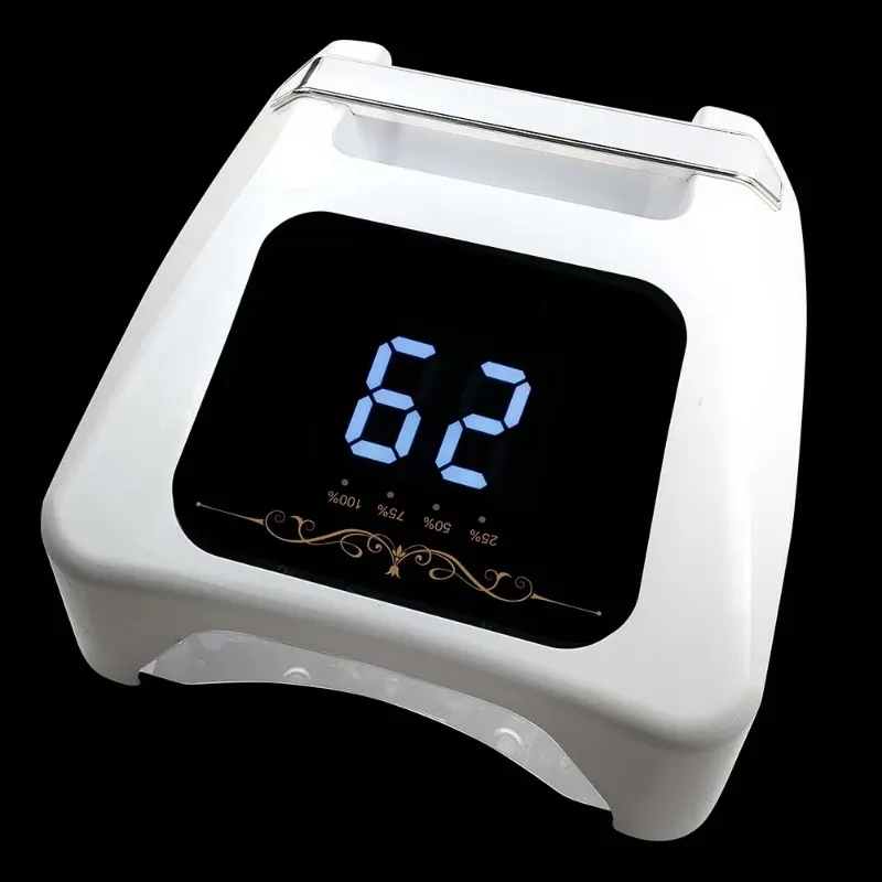 Produttore Lampade UV professionali per unghie Lampada per unghie UV a LED portatile ricaricabile in metallo 72w Lampada per asciugare le unghie bianca a polimerizzazione rapida