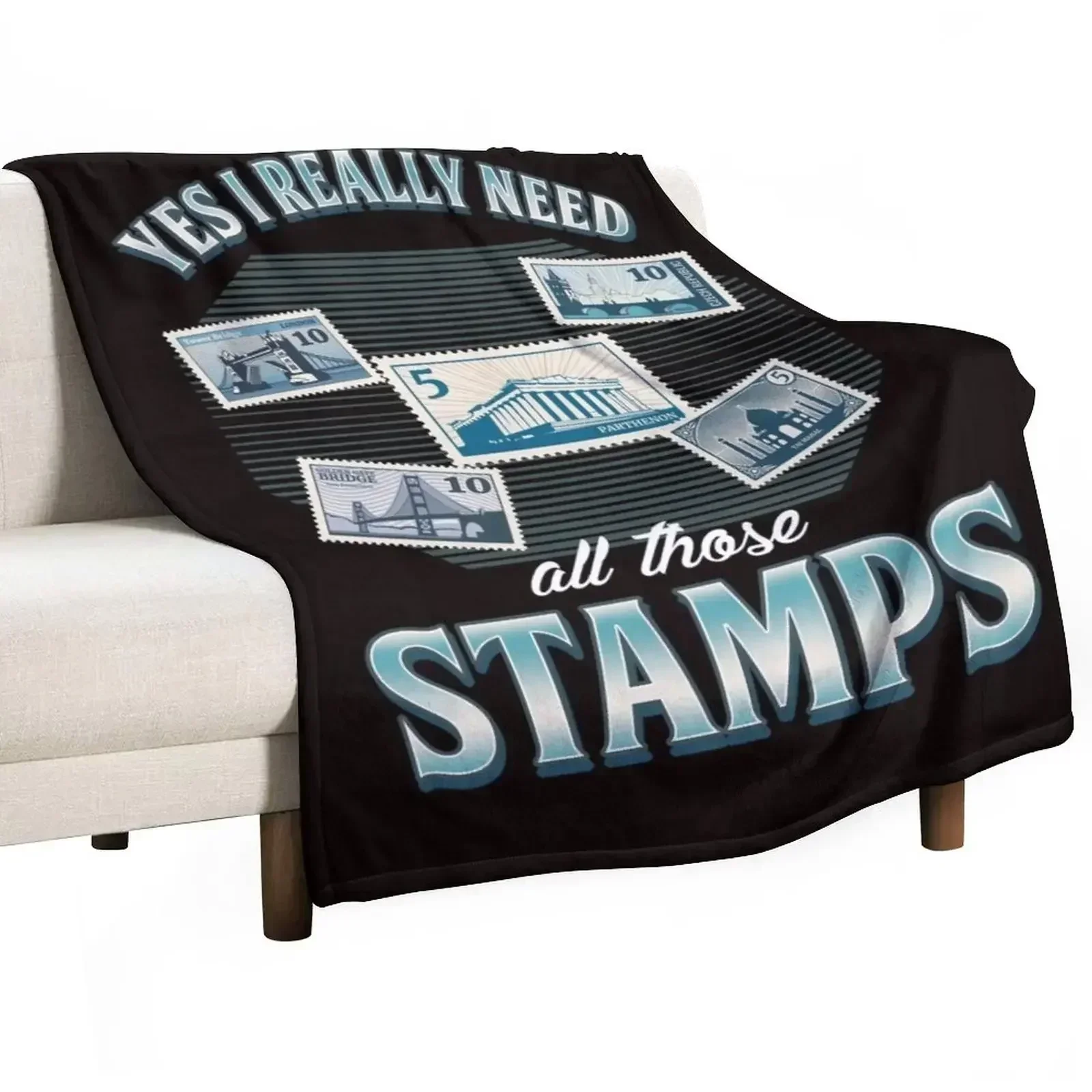 Stamps Collecting Hobby Postal Stamp Collector Philatelist Throw Blanket Summer Stuffeds Blankets