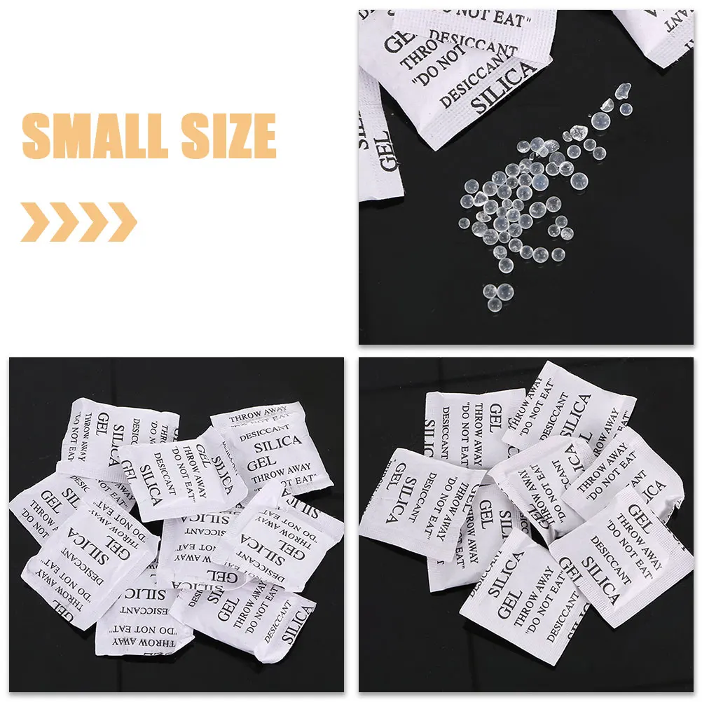 

100 Pcs Silica Gel Desiccant Bags Anti Moisture Absorbing Drying Sachets Packets Dehumidifier For Wardrobe Drawers Jewelry Safe