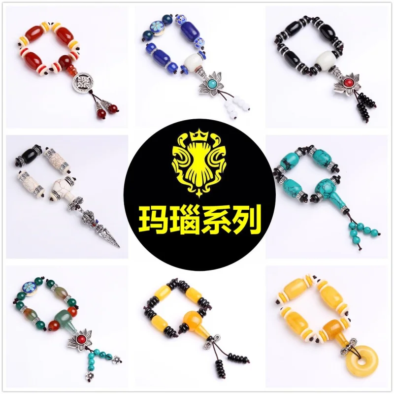 

Crafts Xingyue Bodhi Accessories Package Agate Barrel Beads DIY Tee Rosary Accessories Rudraksha Accessories Set