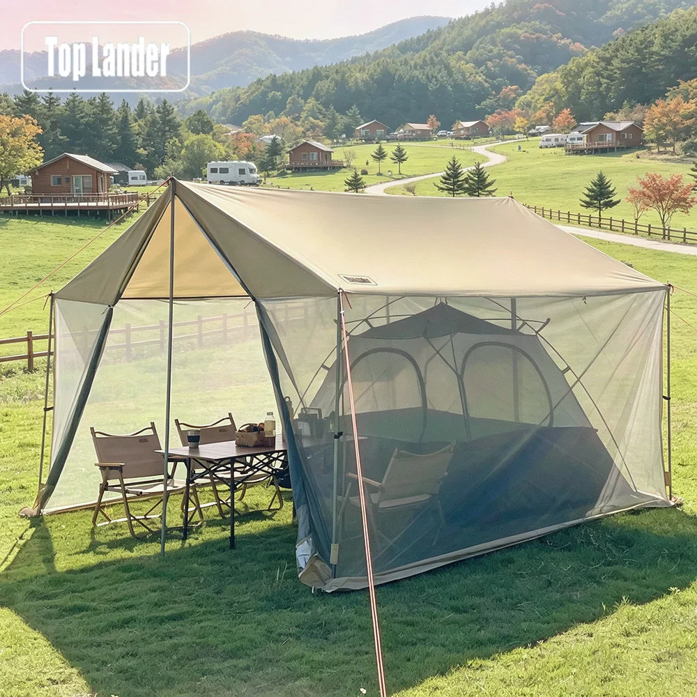 

Large Camping Mosquito Net Tent Overnight Tarp Mesh Tarpaulin Outdoor Waterproof Shade Screen House Anti-Mosquito Shelter Picnic Fishing Glamping