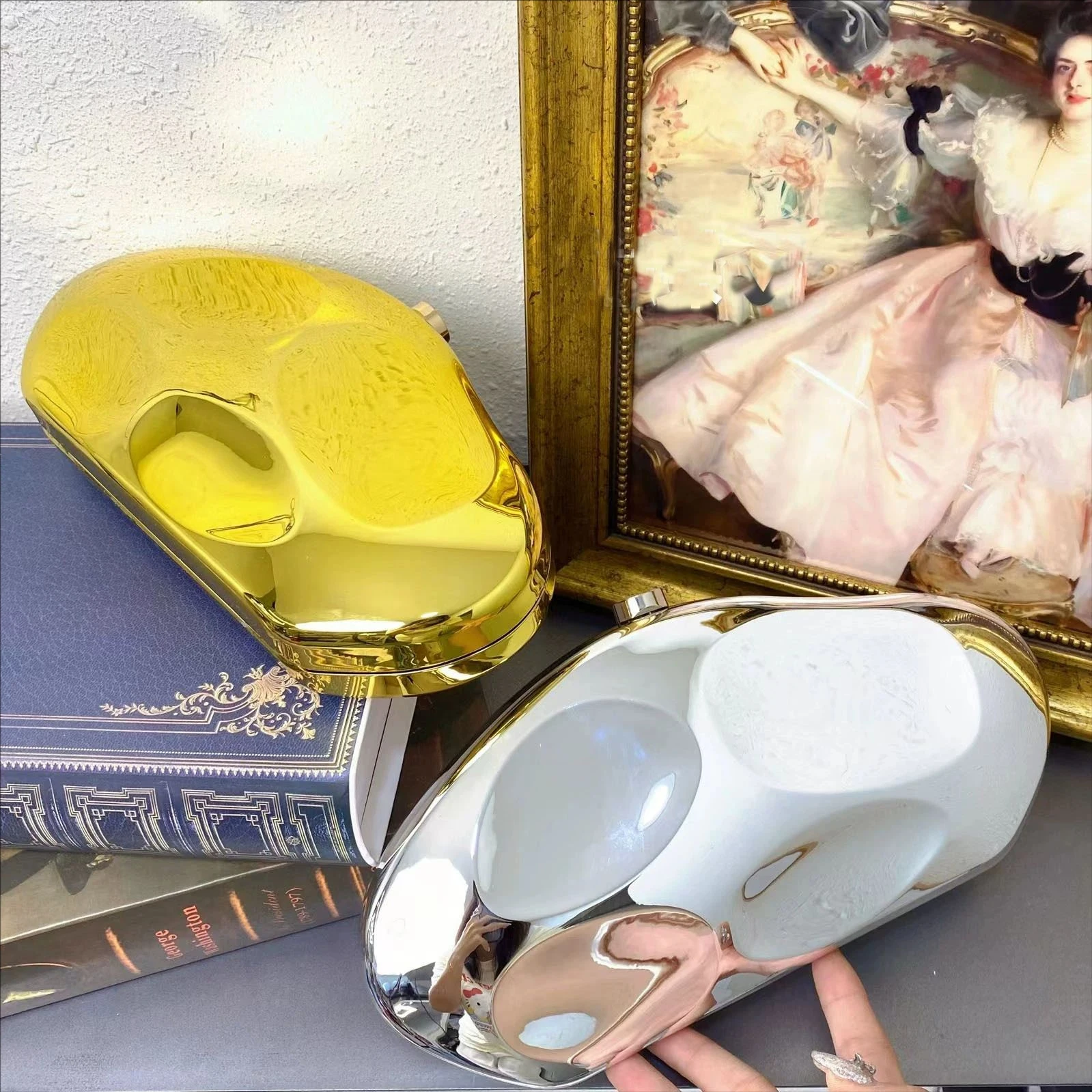 

Акриловый золотой кошелек, роскошные дизайнерские сумки, высокое качество, 2024, гламурная свадебная вечерняя сумка, модные кошельки для женщин