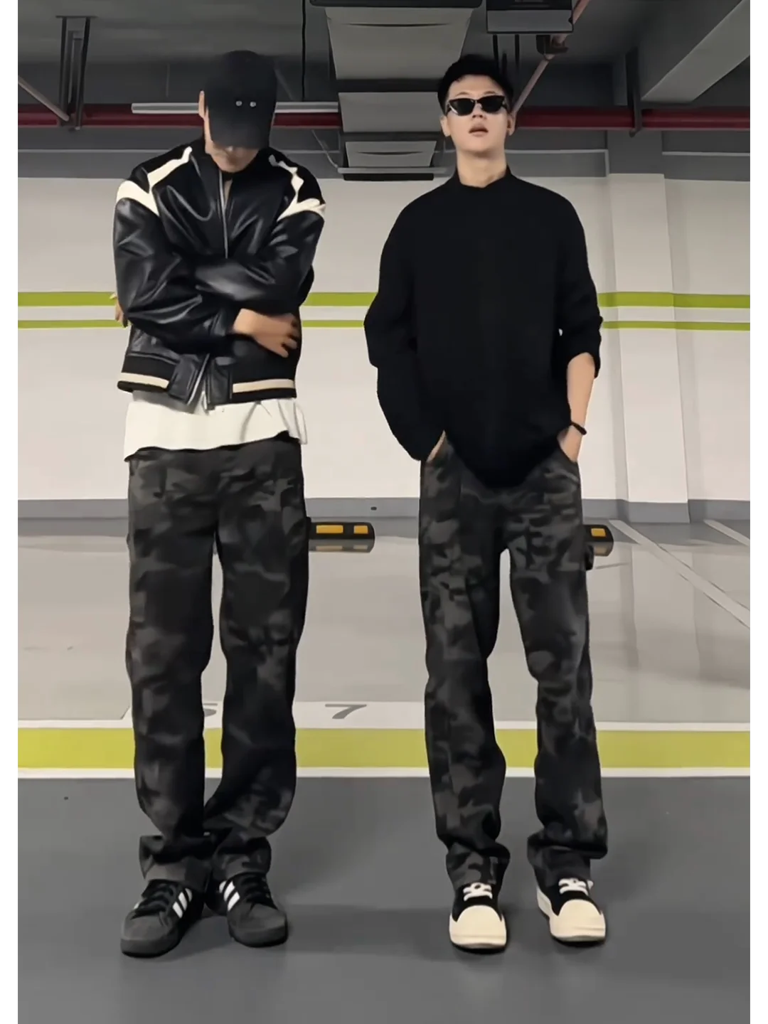 

Cleanfit American Camouflage Jeans Men's High Street Vibe Flared Straight Leg Workwear Trousers Casual Pants for Men