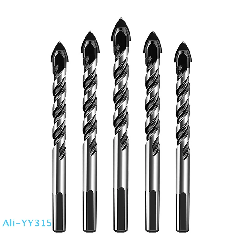 

【Y】3 мм ~ 12 мм комплект сверл для бетона, подходящий для стекла, пластика, дерева, кирпича, карбида вольфрама, крестообразные сверла из твердого сплава