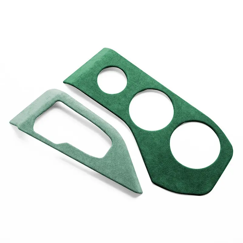 For Zeekr 001 2023 2024 2025 Gear Shift Frame Cover Suede Fabric Two Tone Sport Style Interior Trim Modification Accessories