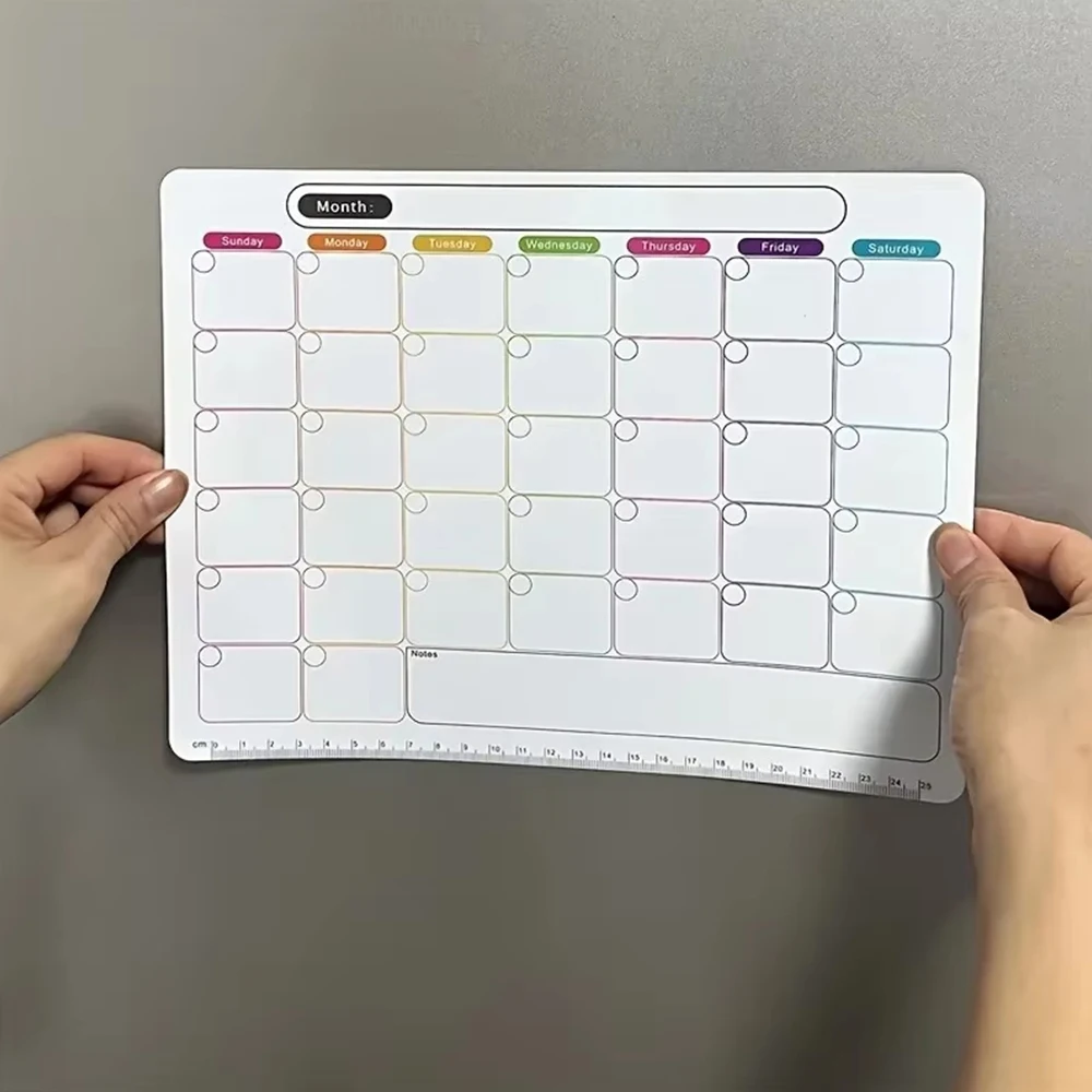1PCS Magnetic Calendar For Fridge Monthly Weekly Planner Whiteboard Calendar Table Dry Erase Fridge Sticker Message