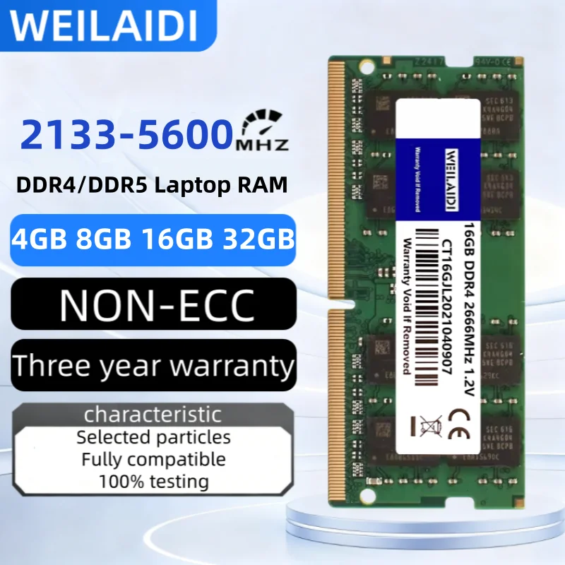 DDR4 DDR5 Laptop RAM 4GB 8GB 16GB 24GB 32GB 48GB PC4 2133 2400