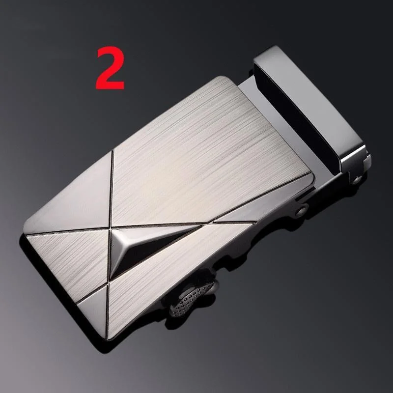 Cintura in pelle da uomo con fibbia automatica in lega di metallo con fibbia di ricambio per pantaloni eleganti Accessori per cinture casual da lavoro