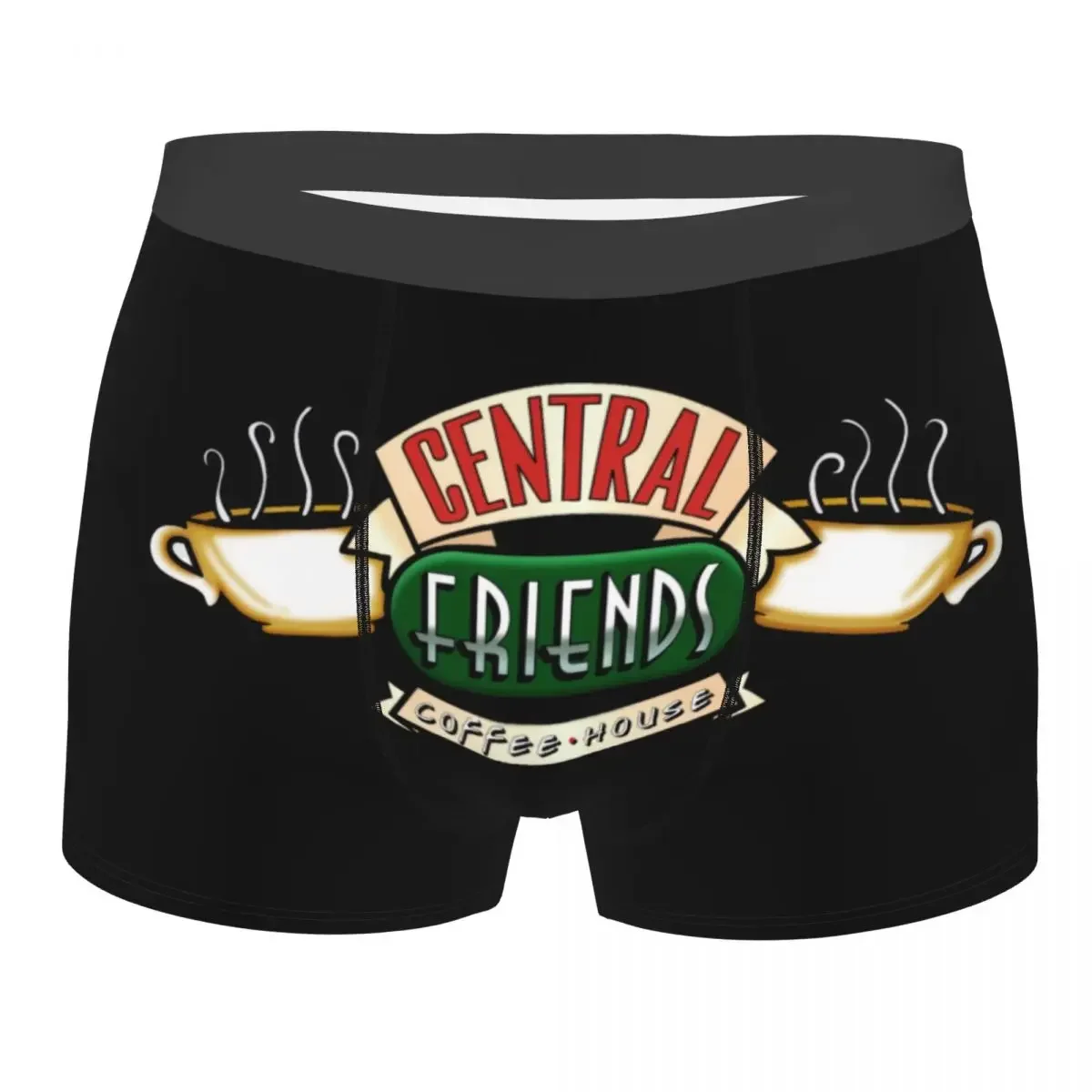 

Нижнее белье Central Perk Making Friends, эластичные забавные мультяшные мужские боксеры для ТВ-шоу, мягкие трусы для мужчин