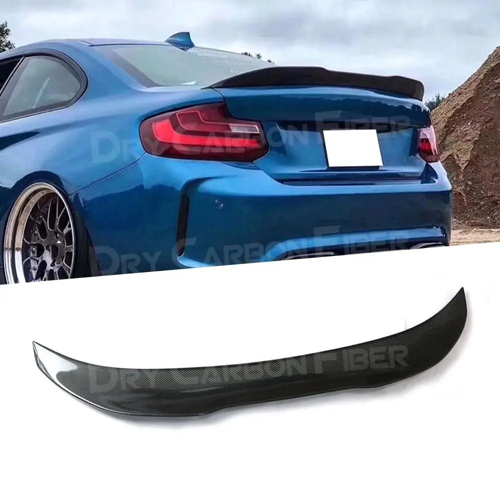 

High quality Carbon fiber Rear Lip Spoiler Duck Wings For BMW 2 Series F22 F87 M2 220i 228i M235i 2014-2019 PSM Styling