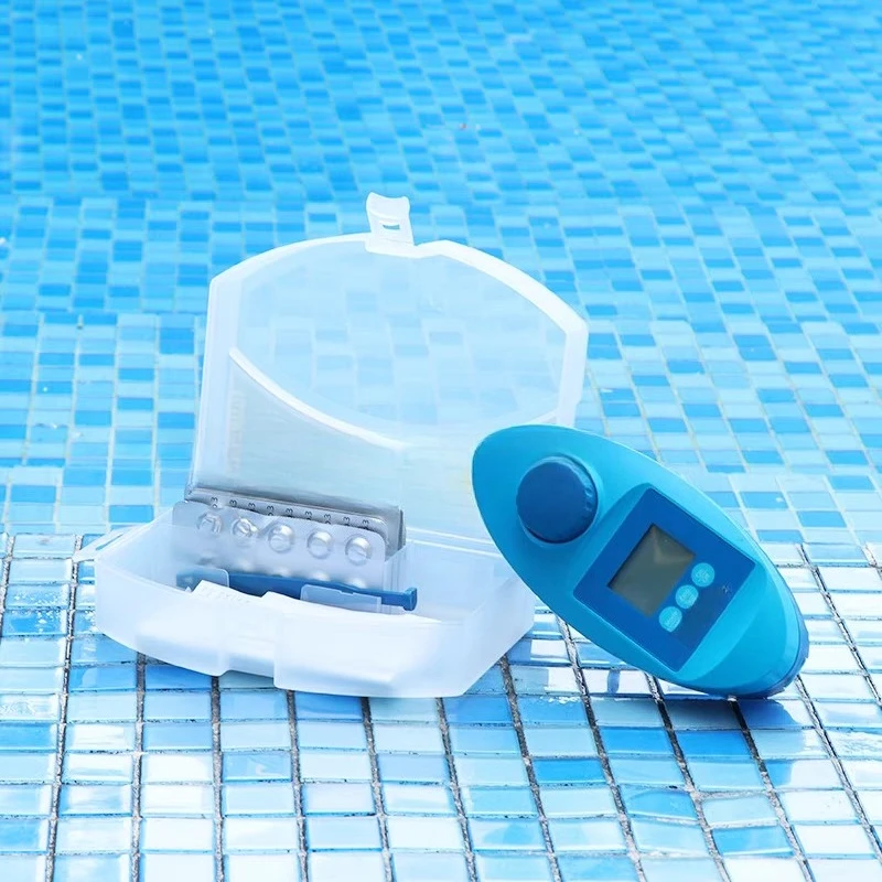 Two-Way Fast PH Chlorine Water Test Kit Outdoor Plastic Pool Cleaning Tools Accessories Pool Water Test Kit